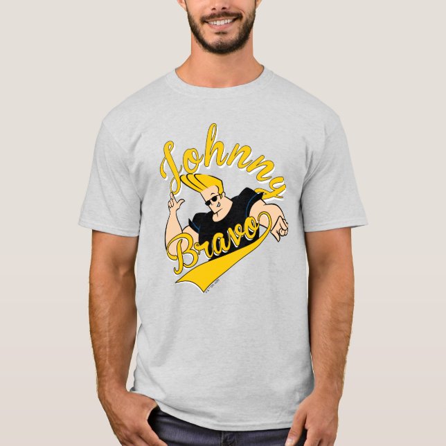 Johnny Bravo Athletic Graphic T Shirt (Framsida)