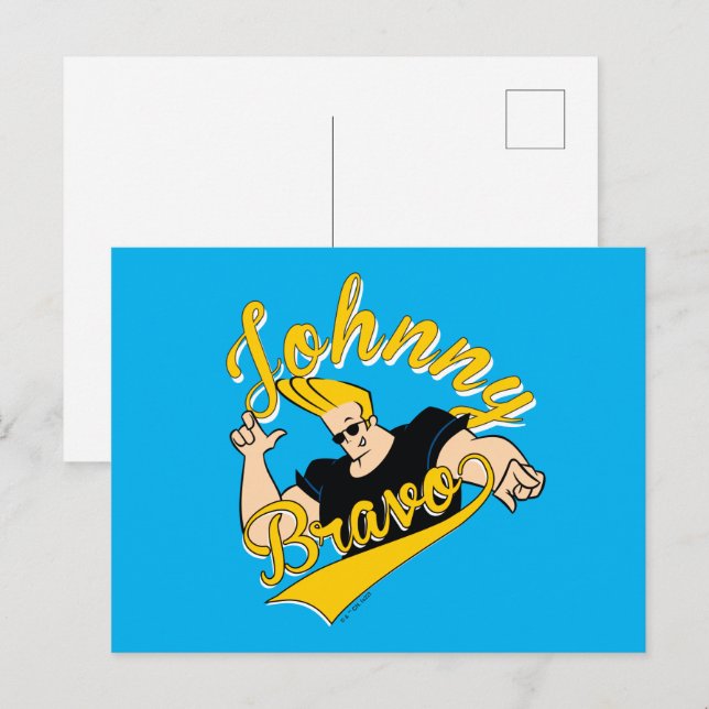 Johnny Bravo Athletic Graphic Vykort (Fram/baksida)