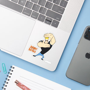 Johnny Bravo Bild Ram Pose Klistermärken