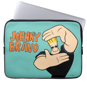Johnny Bravo Bild Ram Pose Laptop Fodral