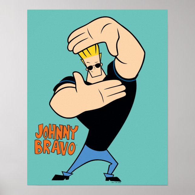 Johnny Bravo Bild Ram Pose Poster (Framsidan)