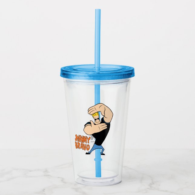 Johnny Bravo Bild Ram Pose Take Away Mugg (Framsida)