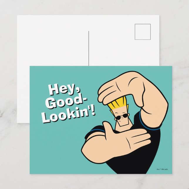 Johnny Bravo Bild Ram Pose Vykort (Fram/baksida)