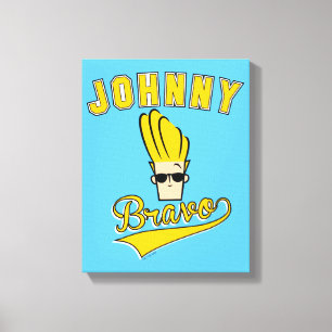 Johnny Bravo Collegiate Graphic Canvastryck