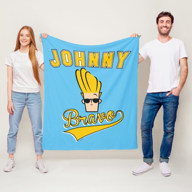 Johnny Bravo Collegiate Graphic Fleecefilt (På plats)