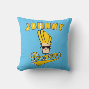 Johnny Bravo Collegiate Graphic Kudde