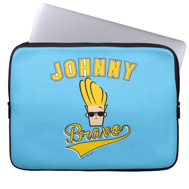 Johnny Bravo Collegiate Graphic Laptop Fodral (Framsidan)
