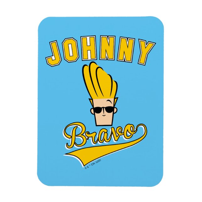 Johnny Bravo Collegiate Graphic Magnet (Vertikal)