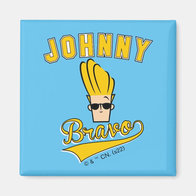 Johnny Bravo Collegiate Graphic Magnet (Framsidan)