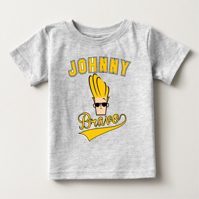 Johnny Bravo Collegiate Graphic T Shirt (Framsida)