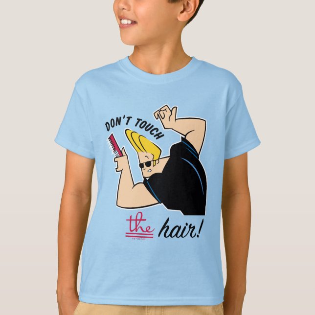 Johnny Bravo Comb - Rör inte håret! T Shirt (Framsida)