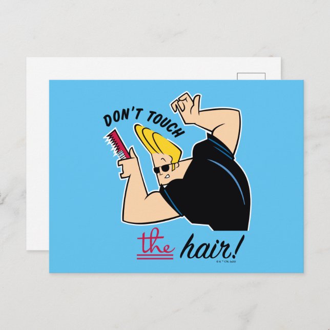 Johnny Bravo Comb - Rör inte håret! Vykort (Fram/baksida)