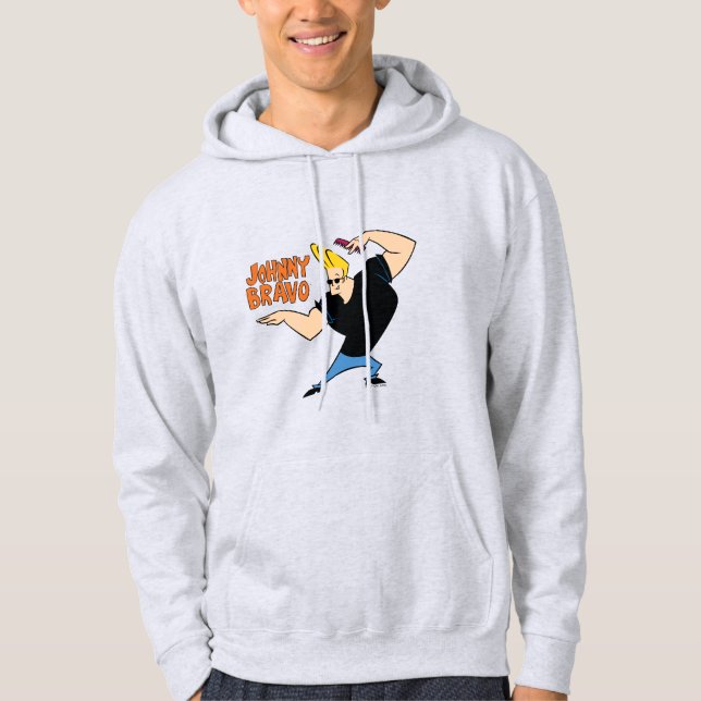 Johnny Bravo Combing Hair Hoodie (Framsida)