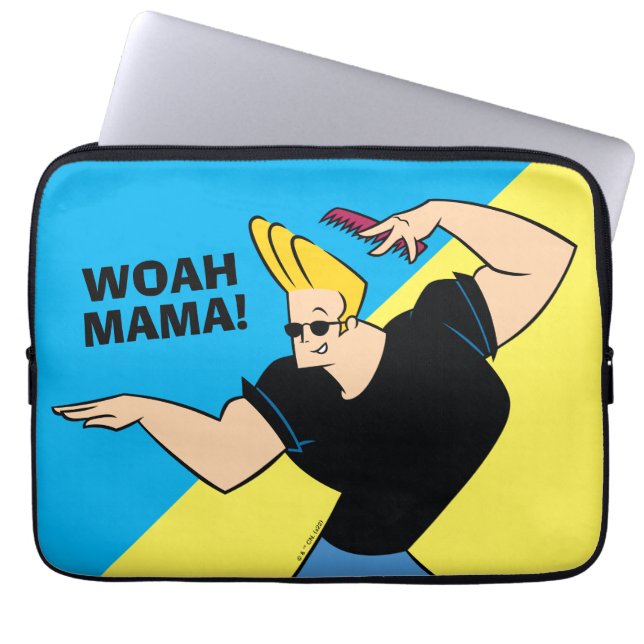 Johnny Bravo Combing Hair Laptop Fodral (Framsidan)