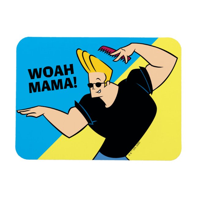 Johnny Bravo Combing Hair Magnet (Horisontell)