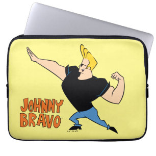 Johnny Bravo Flexing Laptop Fodral