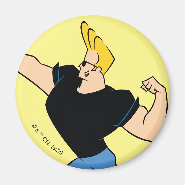 Johnny Bravo Flexing Magnet (Framsidan)