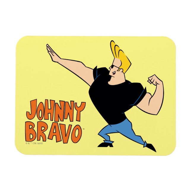 Johnny Bravo Flexing Magnet (Horisontell)