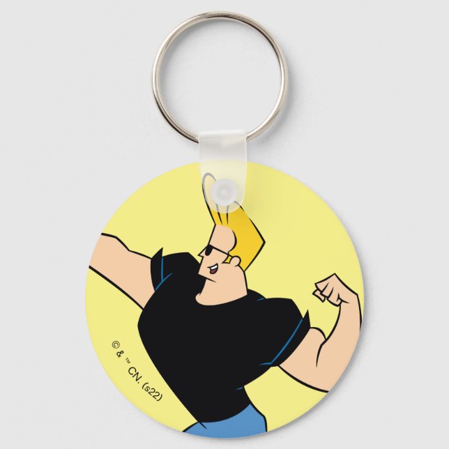 Johnny Bravo Flexing Nyckelring (Framsida)