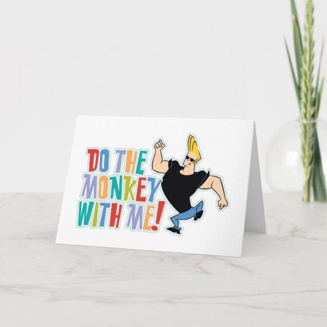 Johnny Bravo, gör apan med mig! Kort (Framsida)