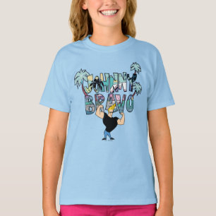 Johnny Bravo Handflatan Träd Namn T Shirt