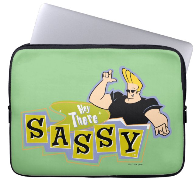 Johnny Bravo - Hej där Sassy Laptop Fodral (Framsidan)