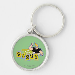 Johnny Bravo - Hej där Sassy Rund Silverfärgad Nyckelring