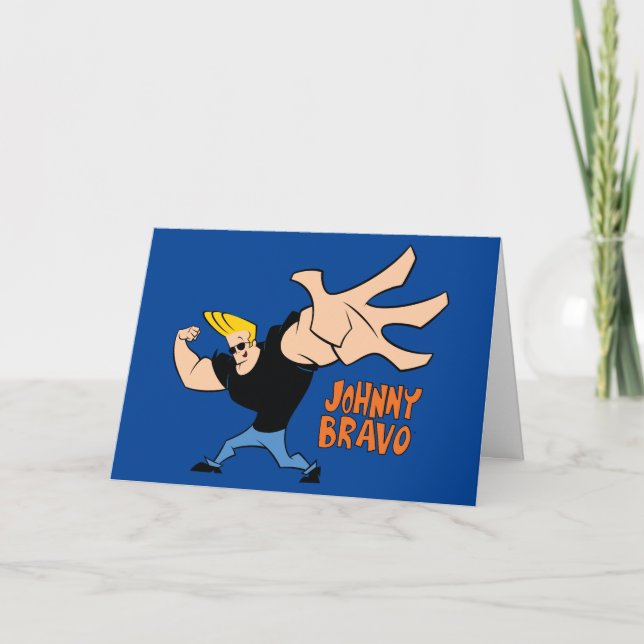Johnny Bravo Iconic Pose Kort (Framsida)