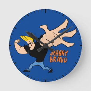 Johnny Bravo Iconic Pose Rund Klocka