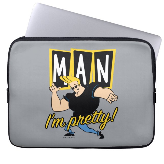 Johnny Bravo - Man jag är Söt Laptop Fodral (Framsidan)