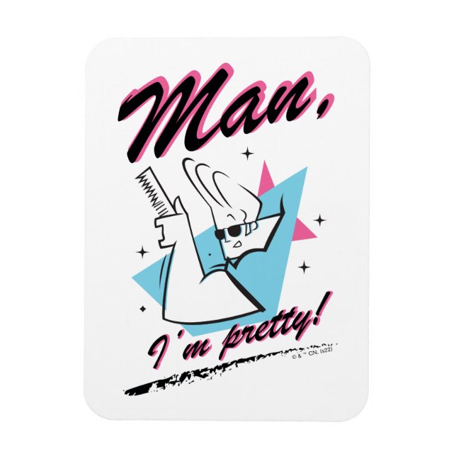 Johnny Bravo - Man jag är Söt Retro Graphic Magnet (Vertikal)