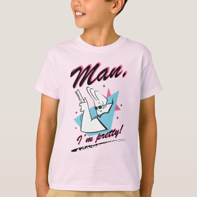 Johnny Bravo - Man jag är Söt Retro Graphic T Shirt (Framsida)