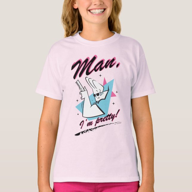 Johnny Bravo - Man jag är Söt Retro Graphic T Shirt (Framsida)