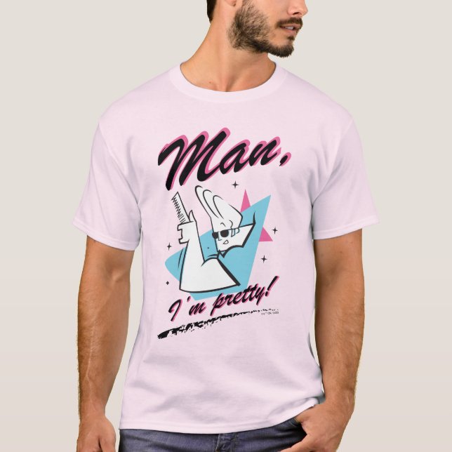 Johnny Bravo - Man jag är Söt Retro Graphic T Shirt (Framsida)
