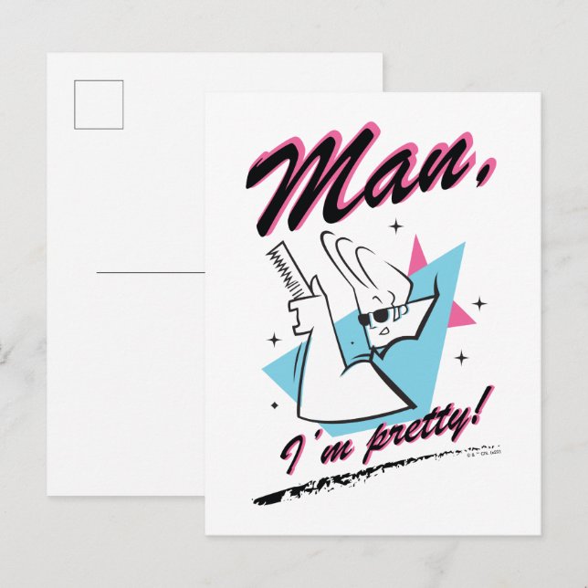 Johnny Bravo - Man jag är Söt Retro Graphic Vykort (Fram/baksida)