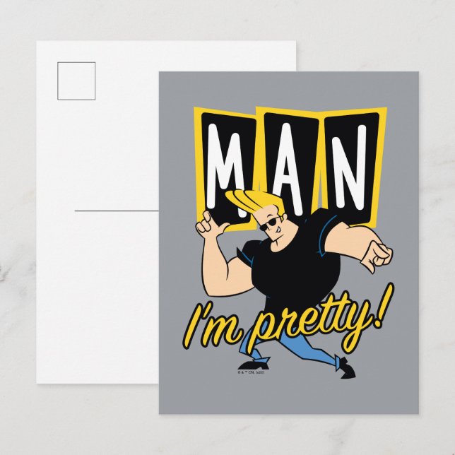 Johnny Bravo - Man jag är Söt Vykort (Fram/baksida)