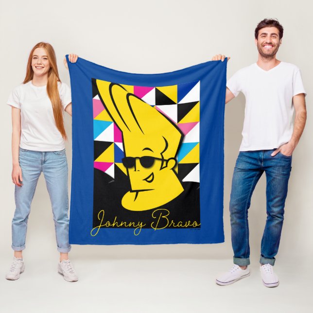Johnny Bravo Pop Art Graphic Fleecefilt (På plats)