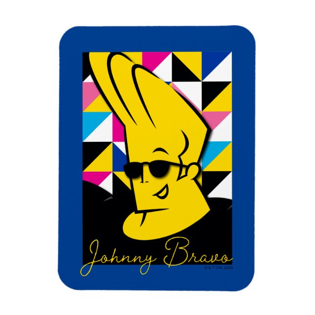 Johnny Bravo Pop Art Graphic Magnet (Vertikal)