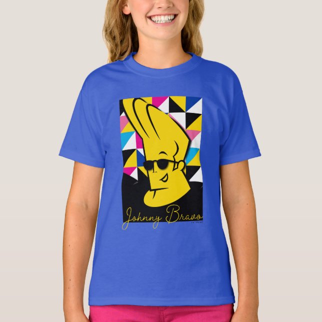 Johnny Bravo Pop Art Graphic T Shirt (Framsida)