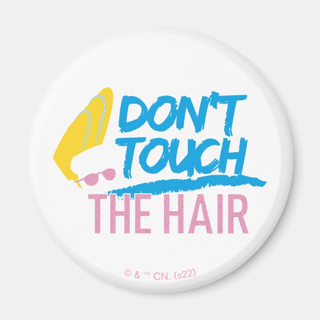 Johnny Bravo - Rör inte hair Graphic Magnet (Framsidan)