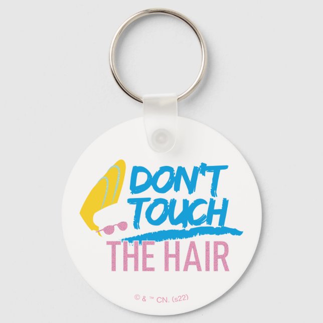 Johnny Bravo - Rör inte hair Graphic Nyckelring (Framsida)