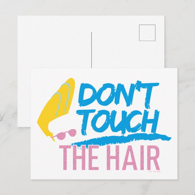 Johnny Bravo - Rör inte hair Graphic Vykort (Fram/baksida)
