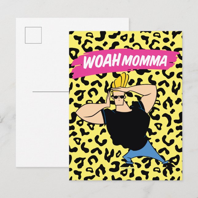 Johnny Bravo - Woah Momma Vykort (Fram/baksida)