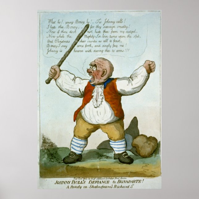 Johnny Bulls motstånd mot Bonaparte! Poster (Framsidan)