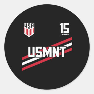 Johnny Cardoso 15 Marin USMNT Officiellt Licensier Runt Klistermärke