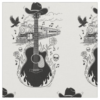 Johnny Cash Fabric Tyg