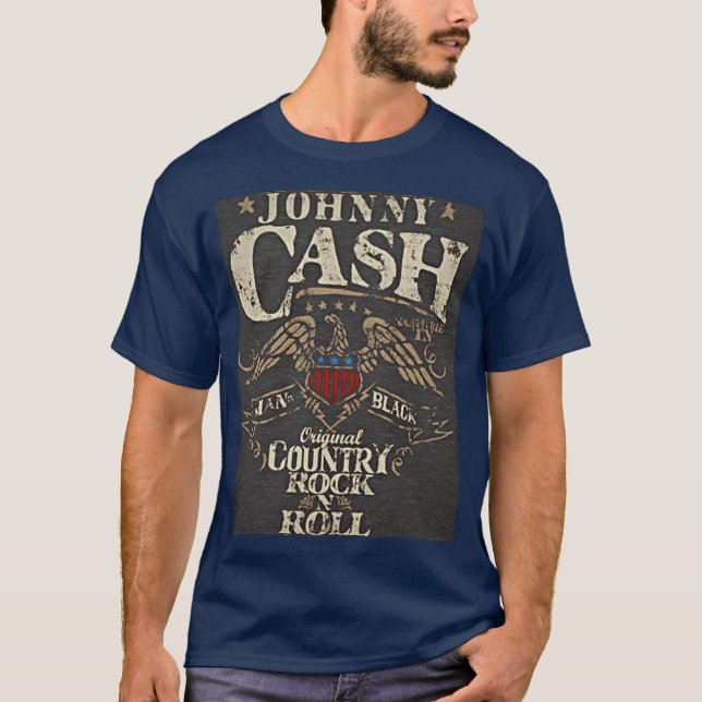 Johnny Cash Original Country Rock and Roll funny T Shirt (Framsida)