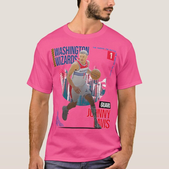 Johnny Davis Basketball Art Wizards 2 T Shirt (Framsida)