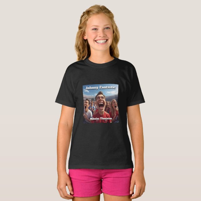 Johnny Fantastic Sport Fotbollsfan  T Shirt (Hel framsida)