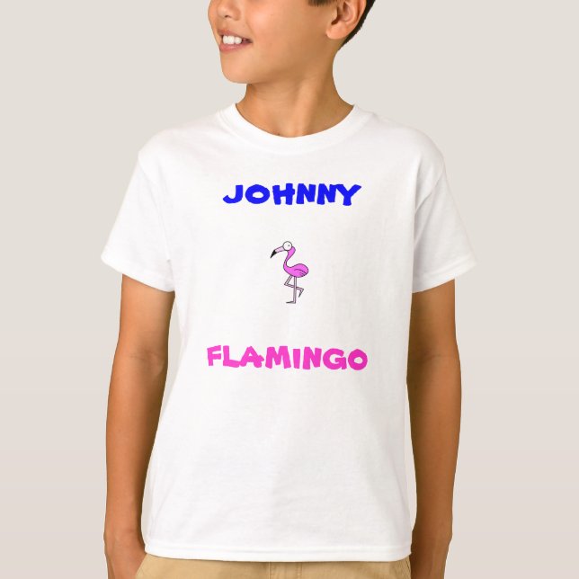 johnny flamingo tee shirt (Framsida)